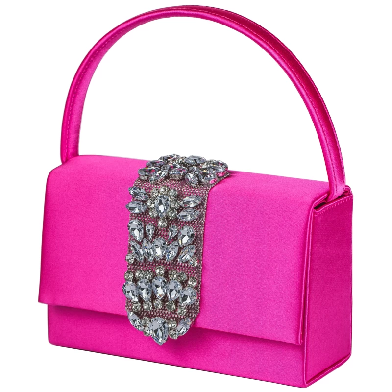 Viola Satin Purse-Fuchsia