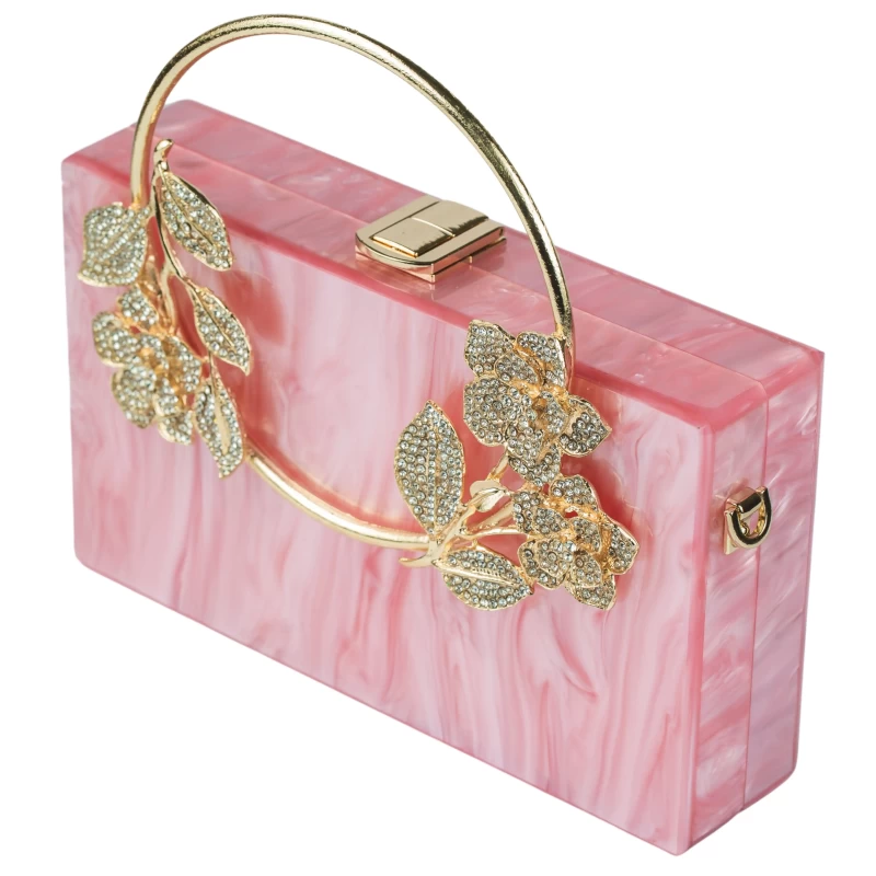 Bling Acrylic Clutch-Pink 1