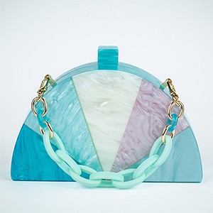 Sunny Acrylic Clutch-Blue