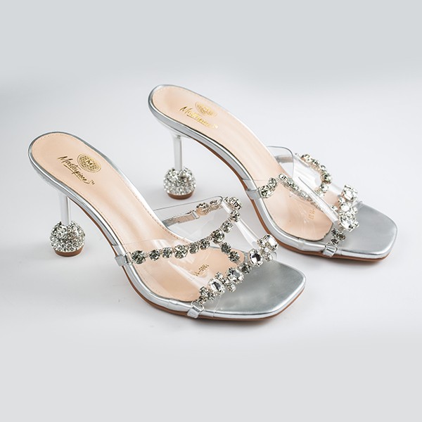 Cristella Heel-Silver