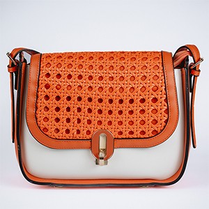 Lolly Rattan Designer Shoulder - Orange