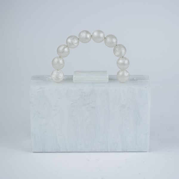 Bubble Acrylic Clutch-White 4