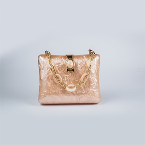 Charlot Acrylic Clutch-Champagne