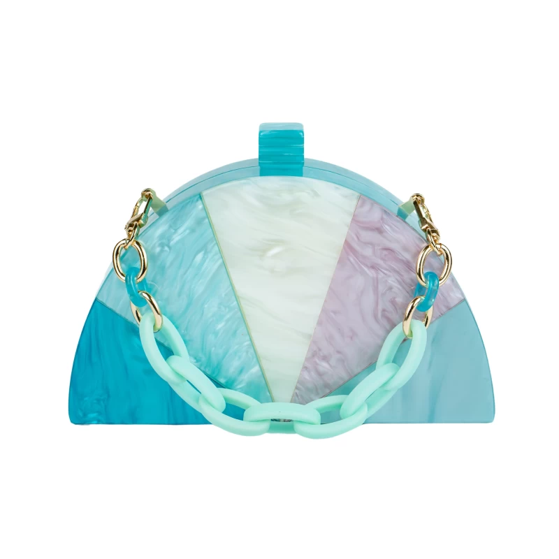 Sunny Acrylic Clutch-Blue