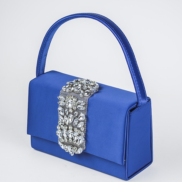 Viola Satin Purse-Royal Blue