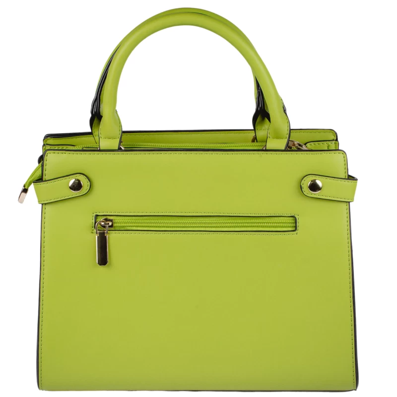 Lemo Rattan Designer Tote Bag-Green 3