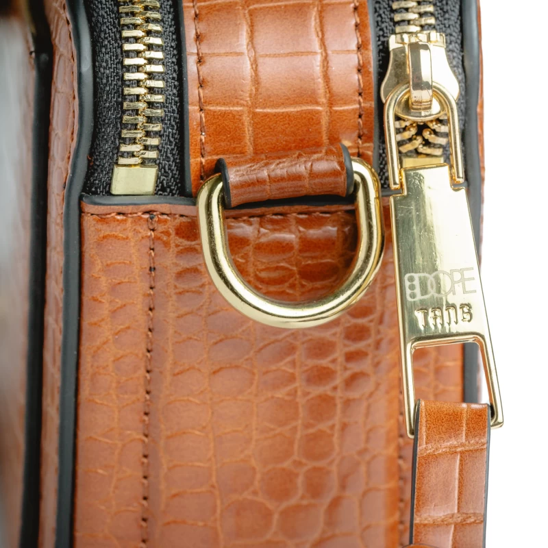 Coco Croc Cross Body Bag-T-Brown 4