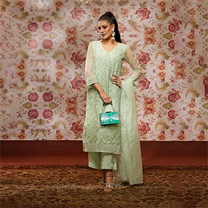 NOOR | Stitched 3 Pc | Code No. MSK-21