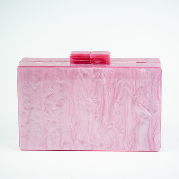 Marbella Acrylic Clutch-Roseo 4