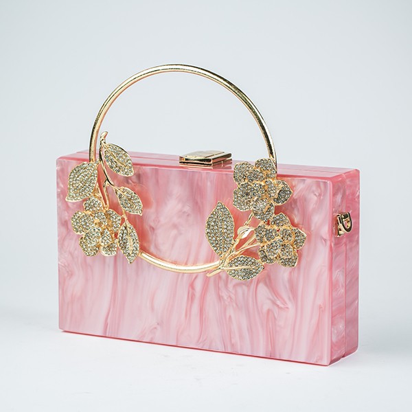 Bling Acrylic Clutch-Pink