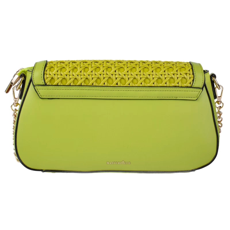 Lola Rattan Designer Sling Bag-Green 3