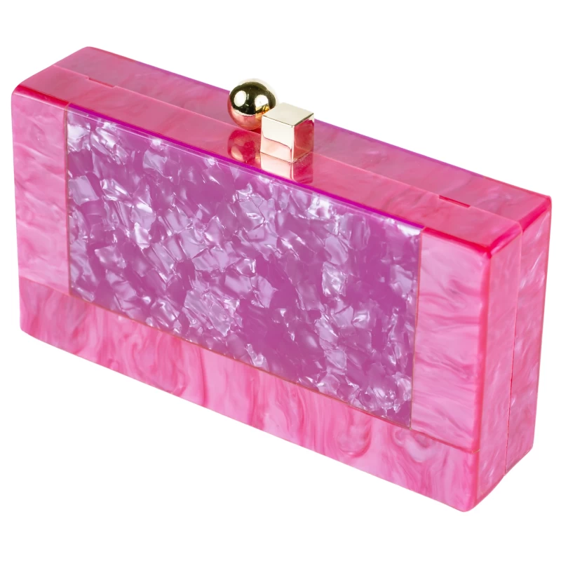 Lisa Acrylic Clutch-Roseo 4