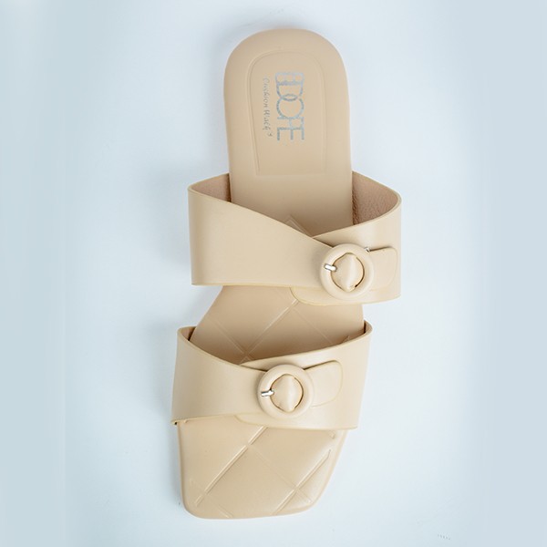 Stella Pastel Flat Sandal-Beige