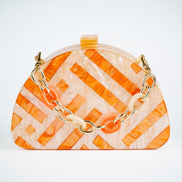 Sunny Acrylic Clutch-Orange