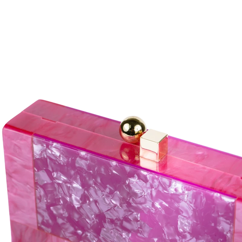 Lisa Acrylic Clutch-Roseo 5