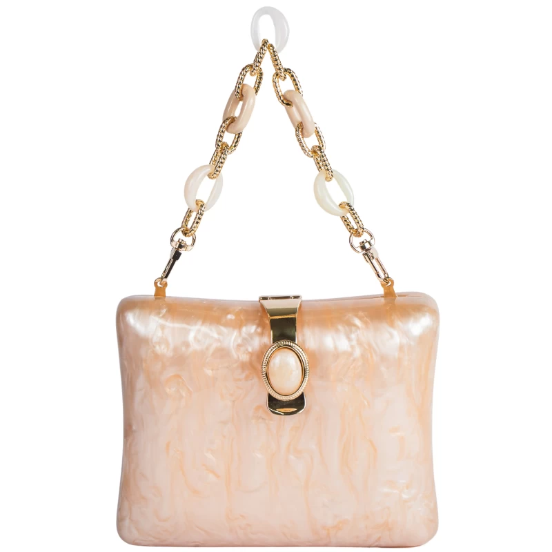 Charlot Acrylic Clutch-Champagne 7