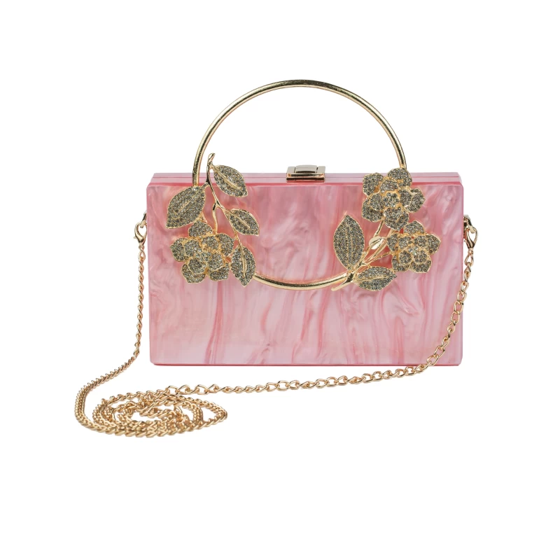 Bling Acrylic Clutch-Pink 2