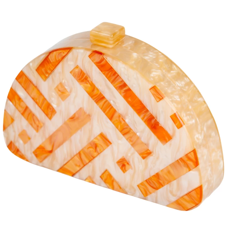 Sunny Acrylic Clutch-Orange 3