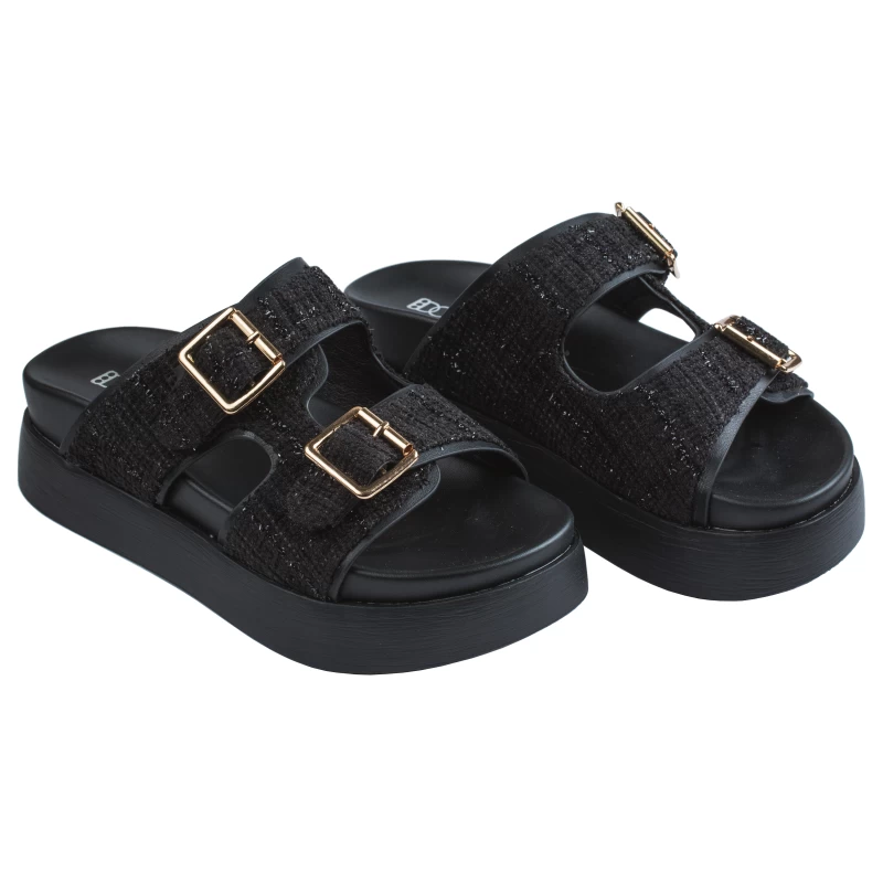 Arizona Double Strap Slide-Black