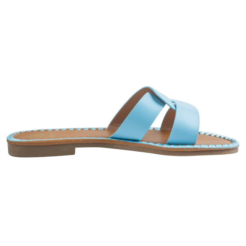 Crisso Flat Sandal-Blue