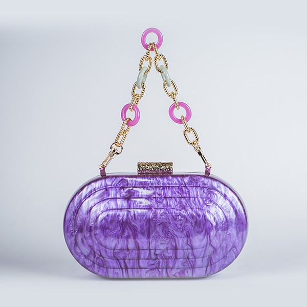 Rosa Acrylic Clutch-Purple 5