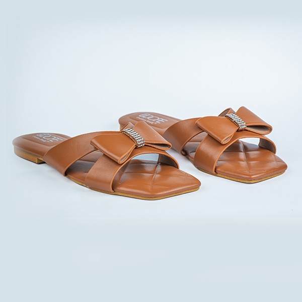 Stella Flat Sandal-Brown 3