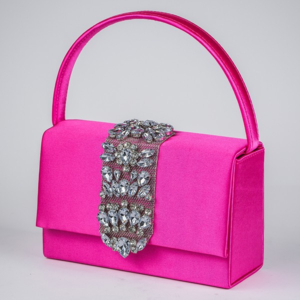 Viola Satin Purse-Fuchsia