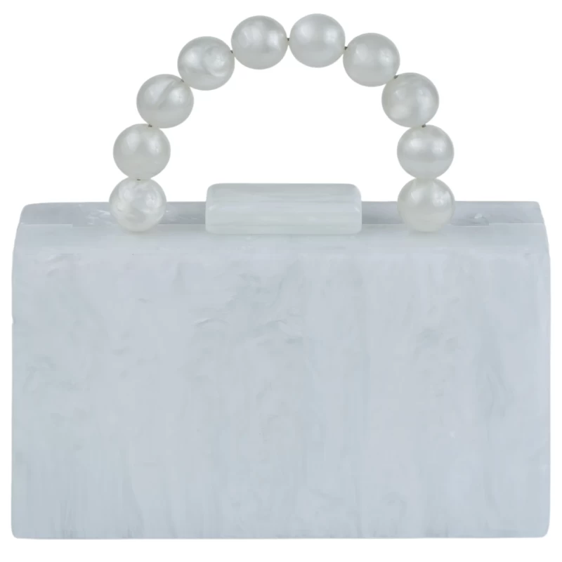 Bubble Acrylic Clutch-White 3