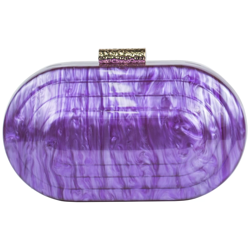 Rosa Acrylic Clutch-Purple 5