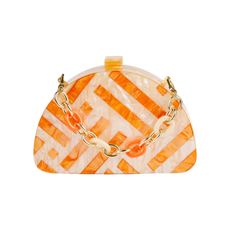 Sunny Acrylic Clutch-Orange