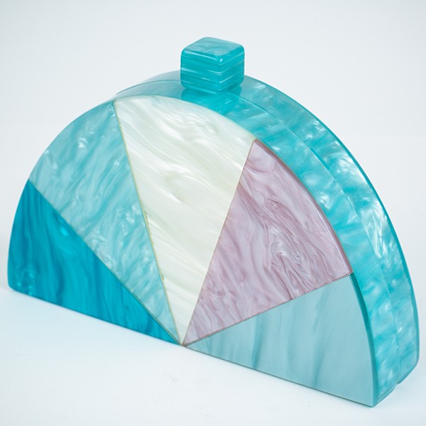 Sunny Acrylic Clutch-Blue