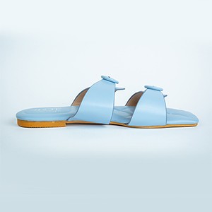 Stella Pastel Flat Sandal-Sky Blue