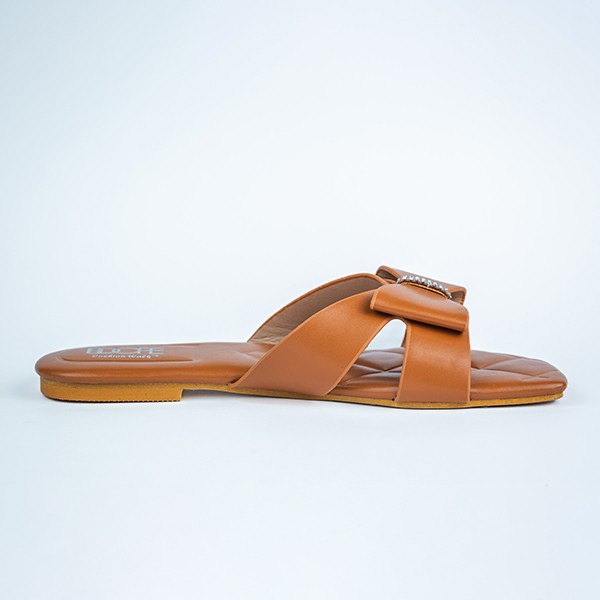 Stella Flat Sandal-Brown 6