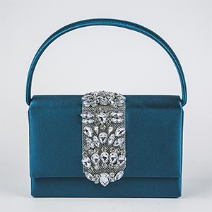 Viola Satin Purse-Teal