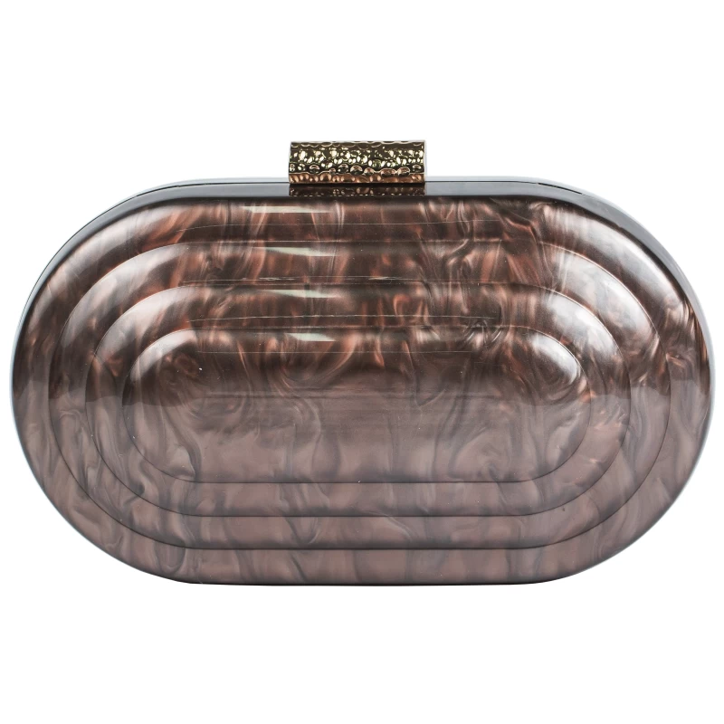 Rosa Acrylic Clutch-Coffee 5