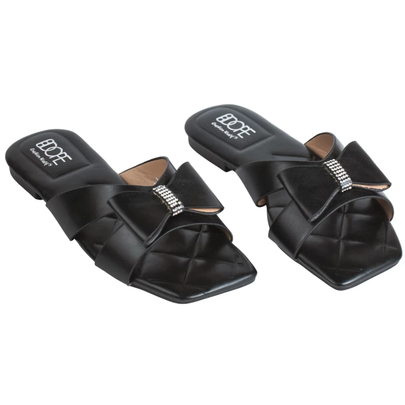 Stella Flat Sandal-Black 2