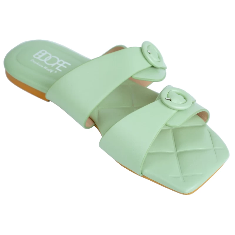 Stella Pastel Flat Sandal-Green 4