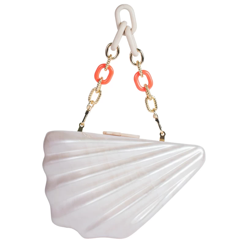 Pearly Acrylic Clutch-Beige 7