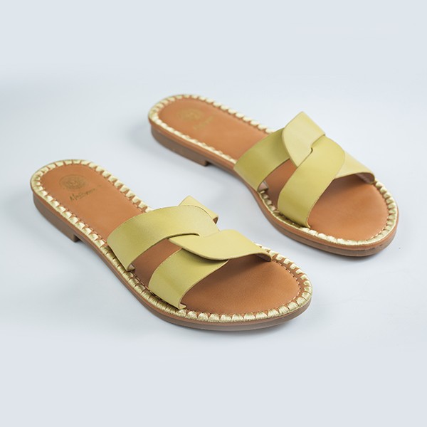 Crisso Flat Sandal-Green