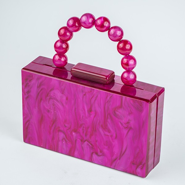 Bubble Acrylic Clutch-Roseo