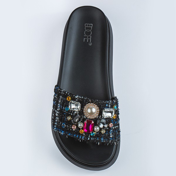 Franca Wedge Slide-Black 3