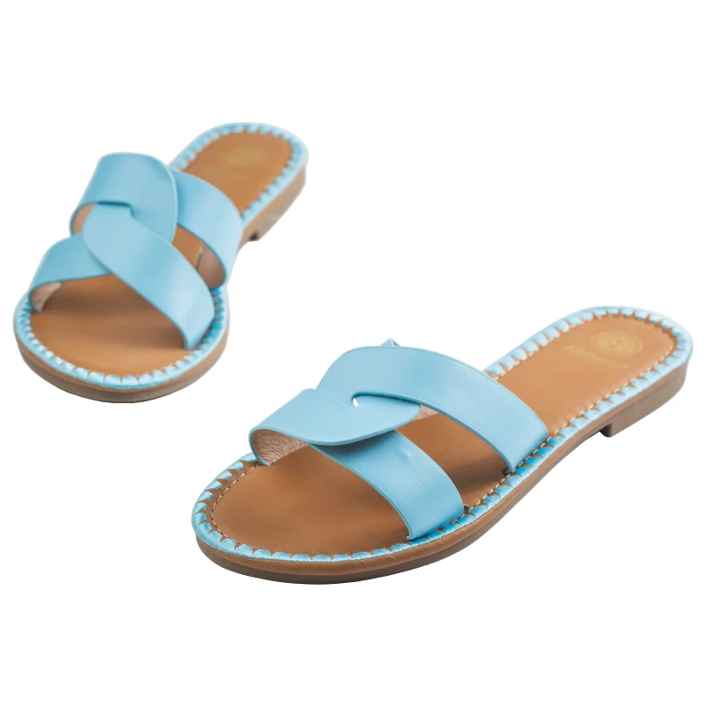 Crisso Flat Sandal-Blue 5