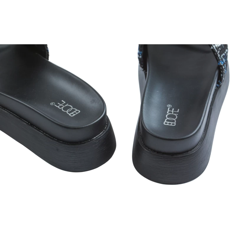 Franca Wedge Slide-Black 3