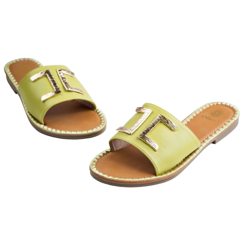 Chloe Flat Sandal-Green 5