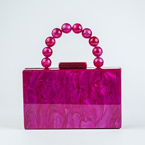 Bubble Acrylic Clutch-Roseo