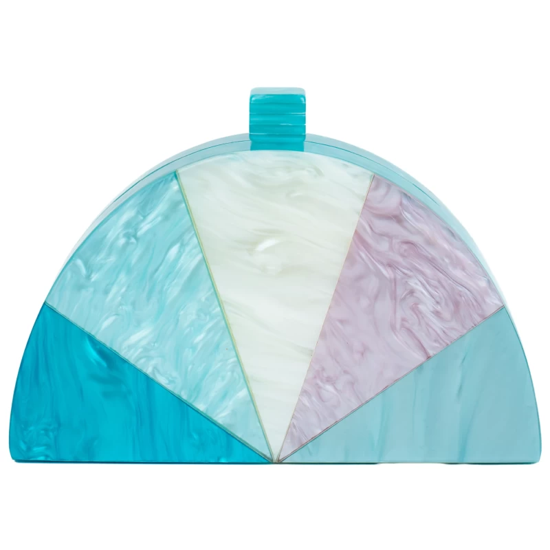 Sunny Acrylic Clutch-Blue