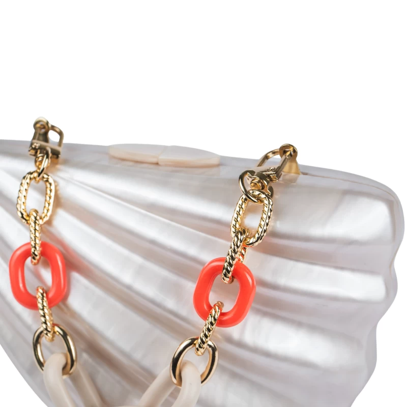 Pearly Acrylic Clutch-Beige 5