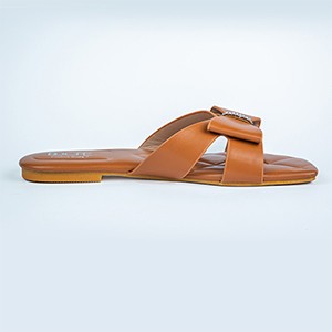 Stella Flat Sandal-Brown