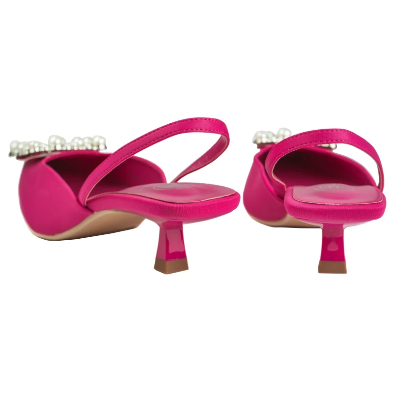 Viola Satin Heel-Fuchsia 5