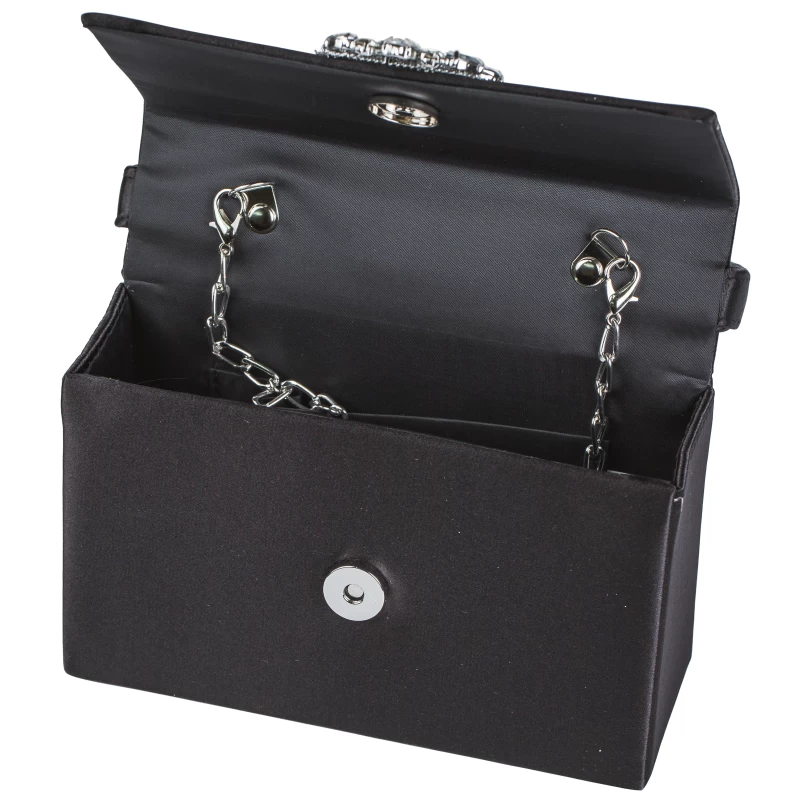 Viola Satin Purse-Black 5